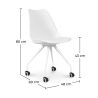 Buy Scandinavian Office chair with Wheels  - Dana White 59904 in the United Kingdom