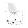 Buy Scandinavian Office chair with Wheels  - Dana White 59904 at MyFaktory