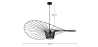Buy Hanging Lamp Vertice - Metal - 100cm Black 59905 - prices
