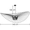Buy Hanging Lamp Vertice - Metal - 100cm Black 59905 at MyFaktory