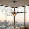 Buy Hanging Lamp Vertice - Metal - 100cm Black 59905 - prices