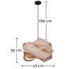 Buy Boho Bali Style Hanging Lamp Natural wood 59906 - in the UK