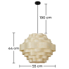 Buy Wooden Design Hanging Lamp Natural wood 59907 - in the UK