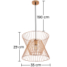 Buy Retro Ceiling Lamp - Design Pendant Lamp - Lena Gold 59908 - in the UK