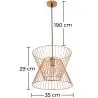 Buy Retro Ceiling Lamp - Design Pendant Lamp - Lena Gold 59908 - in the UK