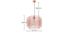 Buy Wire Structure Hanging Lamp Rose Gold 59909 at MyFaktory