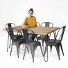 Buy Hairpin 150x90 Dining Table + X6 Bistrot Metalix Chair Black 59922 - prices