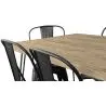 Buy Hairpin 150x90 Dining Table + X6 Bistrot Metalix Chair Black 59922 in the United Kingdom