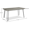Buy Grey Hairpin 150x90 Dining Table + X6 Bistrot Metalix Chair Black 59924 at MyFaktory