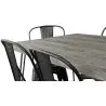 Buy Grey Hairpin 150x90 Dining Table + X6 Bistrot Metalix Chair Black 59924 - in the UK