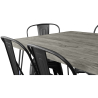 Buy Grey Hairpin 150x90 Dining Table + X6 Bistrot Metalix Chair Black 59924 - prices