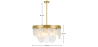 Buy Design Glass Hanging Lamp Gold 59928 in the United Kingdom