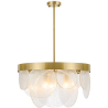 Buy Design Glass Hanging Lamp - Loren Gold 59928 - in the UK