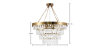 Buy Chandelier Hanging Lamp Vintage Style Crystal and Metal - Ania Gold 59929 with a guarantee