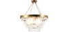 Buy Chandelier Hanging Lamp Vintage Style Crystal and Metal - Ania Gold 59929 - in the UK