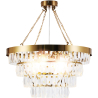 Buy Chandelier Hanging Lamp Vintage Style Crystal and Metal - Ania Gold 59929 - in the UK