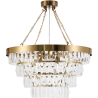 Buy Chandelier Hanging Lamp Vintage Style Crystal and Metal - Ania Gold 59929 - prices