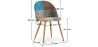 Buy Dining Chair Accent Patchwork Upholstered Scandi Retro Design Wooden Legs - Bennett Amy Multicolour 59933 at MyFaktory