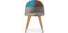 Buy Dining Chair Accent Patchwork Upholstered Scandi Retro Design Wooden Legs - Bennett Amy Multicolour 59933 - in the UK