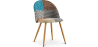 Buy Dining Chair Accent Patchwork Upholstered Scandi Retro Design Wooden Legs - Bennett Amy Multicolour 59933 - prices