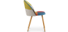 Buy Dining Chair Accent Patchwork Upholstered Scandi Retro Design Wooden Legs - Bennett Fiona Multicolour 59934 at MyFaktory