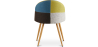 Buy Dining Chair Accent Patchwork Upholstered Scandi Retro Design Wooden Legs - Bennett Fiona Multicolour 59934 home delivery