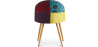 Buy Dining Chair Accent Patchwork Upholstered Scandi Retro Design Wooden Legs - Bennett Jay Multicolour 59935 - prices