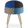 Buy Dining Chair - Upholstered in Patchwork - Scandinavian Style - Bennett  Multicolour 59936 - in the UK