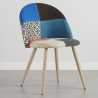 Buy Dining Chair - Upholstered in Patchwork - Scandinavian Style - Bennett  Multicolour 59936 - prices