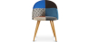 Buy Dining Chair Accent Patchwork Upholstered Scandi Retro Design Wooden Legs - Bennett Piti Multicolour 59936 - in the UK