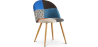 Buy Dining Chair Accent Patchwork Upholstered Scandi Retro Design Wooden Legs - Bennett Piti Multicolour 59936 - prices