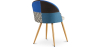 Buy Dining Chair Accent Patchwork Upholstered Scandi Retro Design Wooden Legs - Bennett Piti Multicolour 59936 in the United Kingdom