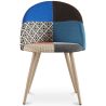 Buy Dining Chair - Upholstered in Patchwork - Scandinavian Style - Bennett  Multicolour 59936 - in the UK