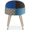 Buy Dining Chair - Upholstered in Patchwork - Scandinavian Style - Bennett  Multicolour 59936 - in the UK