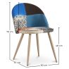 Buy Dining Chair - Upholstered in Patchwork - Scandinavian Style - Bennett  Multicolour 59936 - in the UK