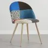 Buy Dining Chair - Upholstered in Patchwork - Scandinavian Style - Bennett  Multicolour 59936 - prices