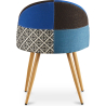 Buy Dining Chair - Upholstered in Patchwork - Scandinavian Style - Bennett  Multicolour 59936 home delivery