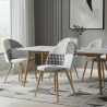 Buy Dining Chair - Upholstered in Black and White Patchwork - Bennett White / Black 59937 - prices
