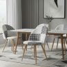 Buy Dining Chair - Upholstered in Black and White Patchwork - Bennett White / Black 59937 - prices
