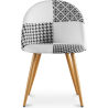Buy Dining Chair - Upholstered in Black and White Patchwork - Bennett White / Black 59937 - in the UK