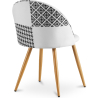 Buy Dining Chair - Upholstered in Black and White Patchwork - Bennett White / Black 59937 in the United Kingdom