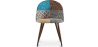 Buy Dining Chair Accent Patchwork Upholstered Scandi Retro Design Dark Wooden Legs - Bennett Amy Multicolour 59938 - in the UK
