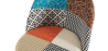 Buy Dining Chair Accent Patchwork Upholstered Scandi Retro Design Dark Wooden Legs - Bennett Amy Multicolour 59938 - in the UK