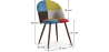 Buy Dining Chair Accent Patchwork Upholstered Scandi Retro Design Dark Wooden Legs - Bennett Fiona Multicolour 59939 in the United Kingdom