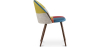 Buy Dining Chair Accent Patchwork Upholstered Scandi Retro Design Dark Wooden Legs - Bennett Fiona Multicolour 59939 with a guarantee