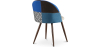 Buy Dining Chair Accent Patchwork Upholstered Scandi Retro Design Dark Wooden Legs - Bennett Piti Multicolour 59941 with a guarantee