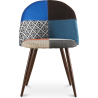 Buy Dining Chair Accent Patchwork Upholstered Scandi Retro Design Dark Wooden Legs - Bennett Piti Multicolour 59941 - in the UK