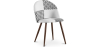 Buy Dining Chair - Upholstered in Black and White Patchwork - Bennett  White / Black 59942 home delivery
