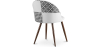 Buy Dining Chair - Upholstered in Black and White Patchwork - Bennett  White / Black 59942 - in the UK