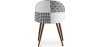 Buy Dining Chair - Upholstered in Black and White Patchwork - Bennett  White / Black 59942 - prices